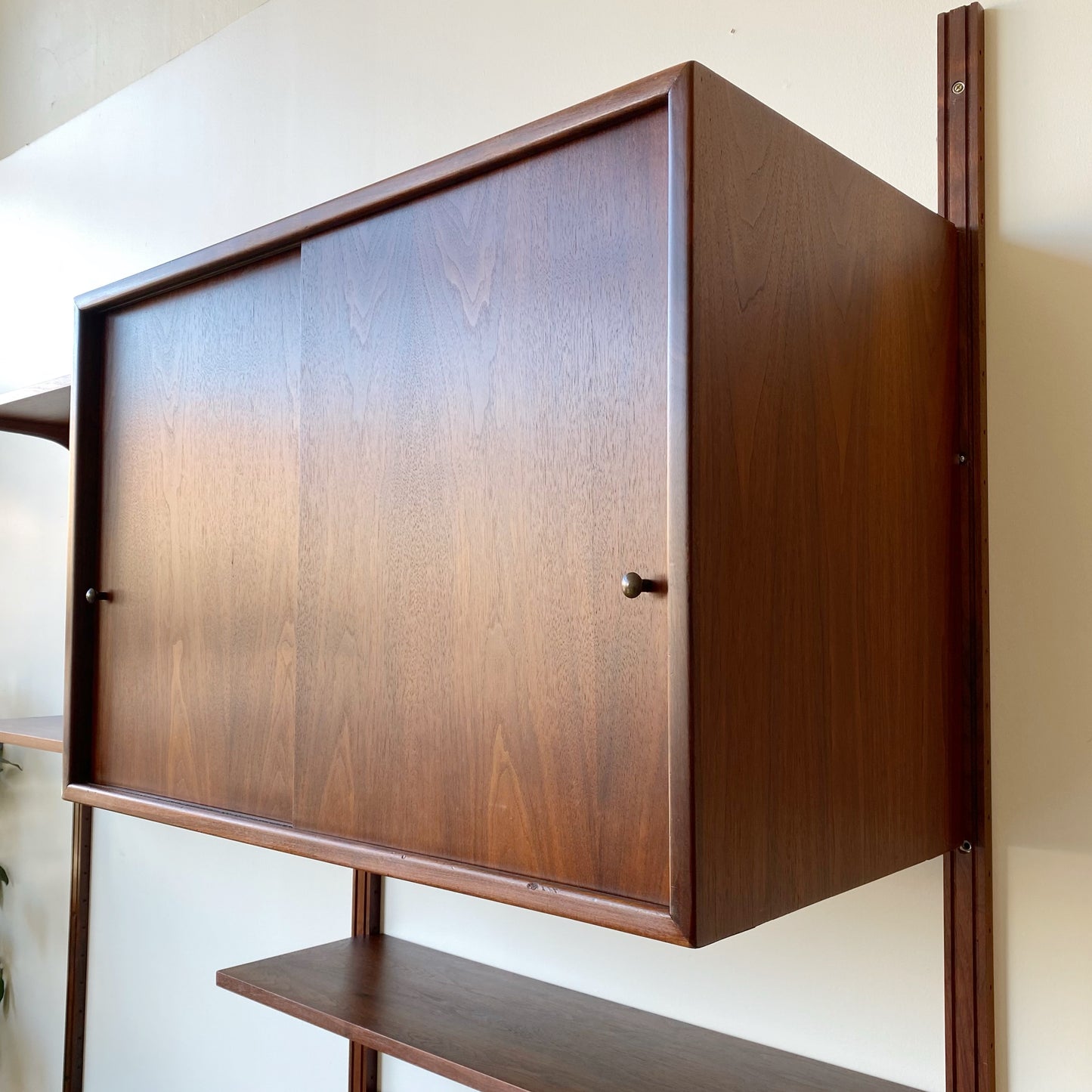 Vintage Mid Century Double Bay Wall Unit