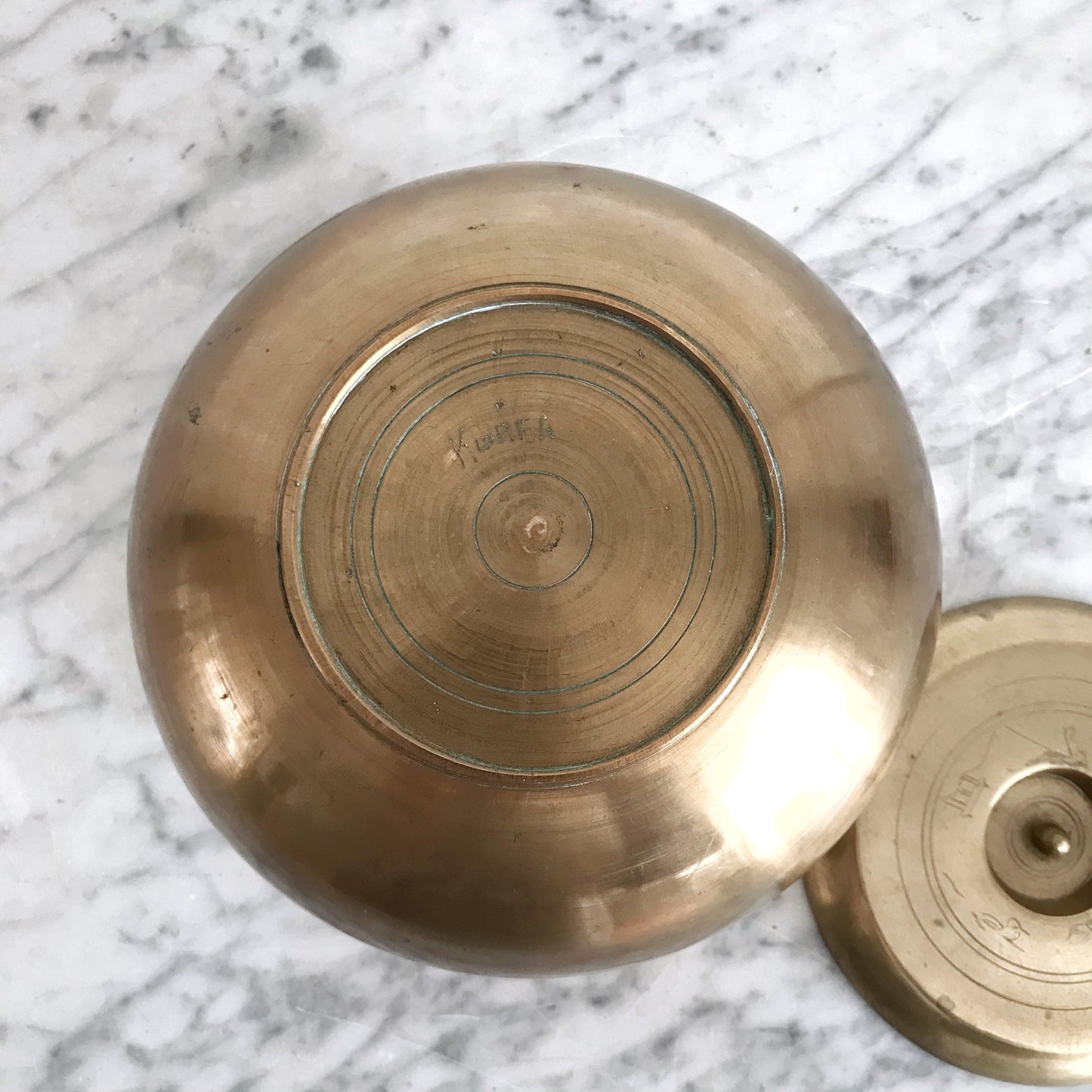Heavy Vintage Brass Container