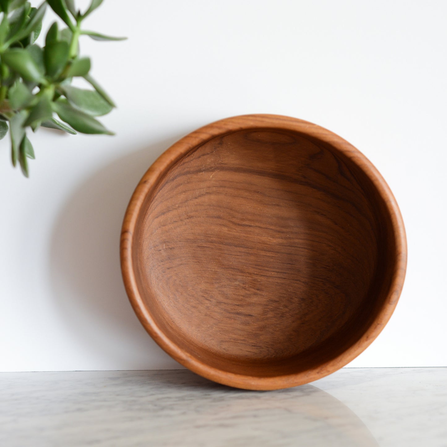 Vintage 10” Turned Wood Serving Bowl