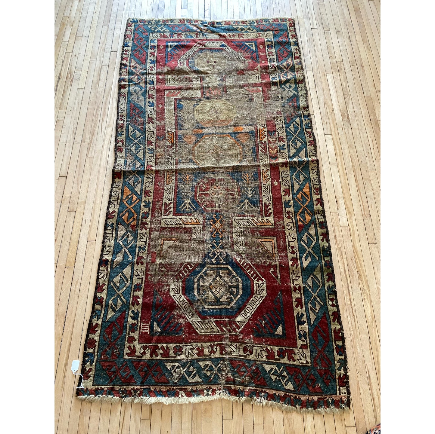 Antique Hand-knotted Persian Rug (7' 6" x 3' 7.75")