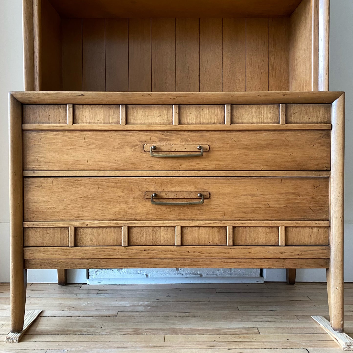 Vintage Mid-Century Two-Piece Hutch, Drexel
