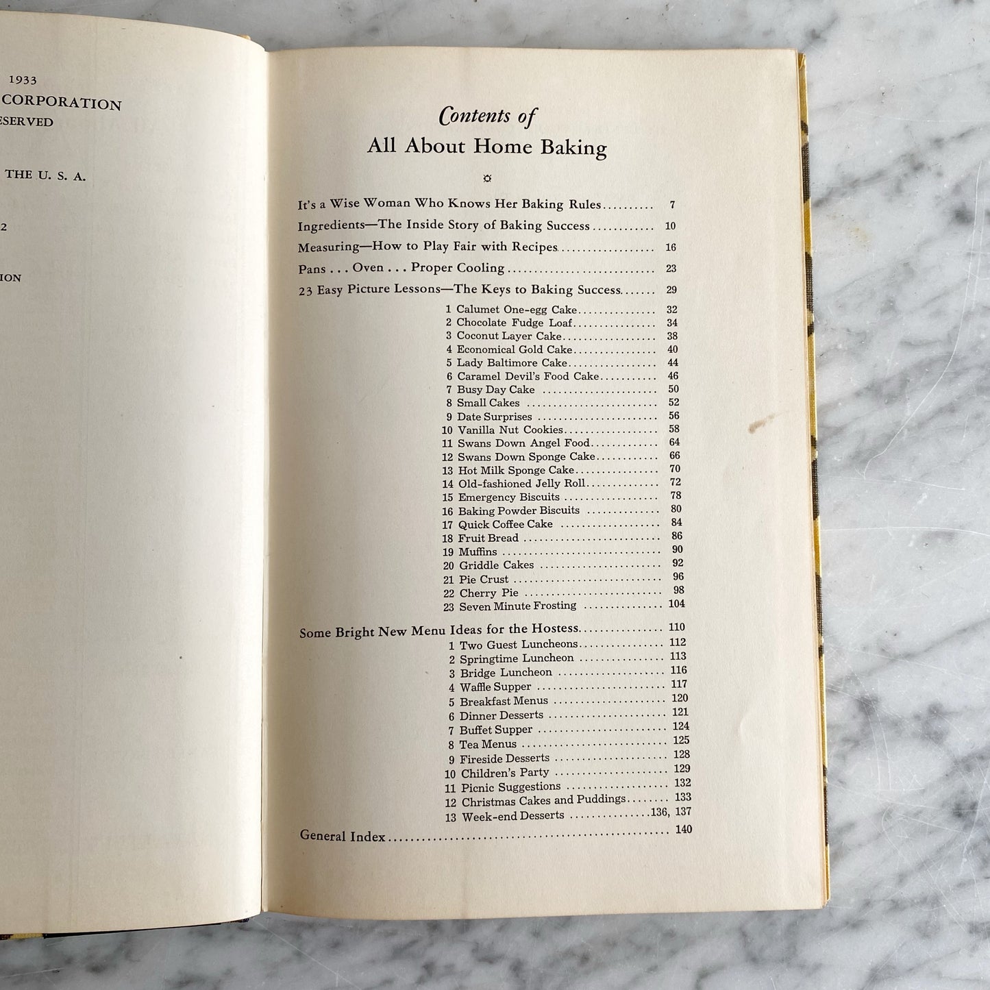 Vintage  Cookbook: All About Home Baking (1933)