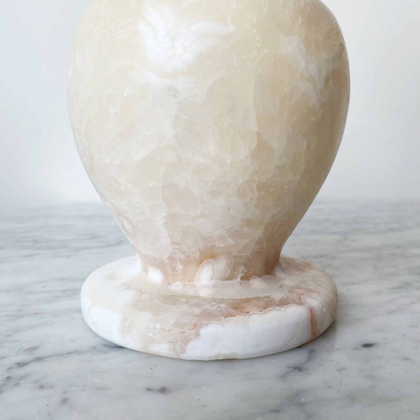 Vintage Onyx Marble Vase, 6.25”