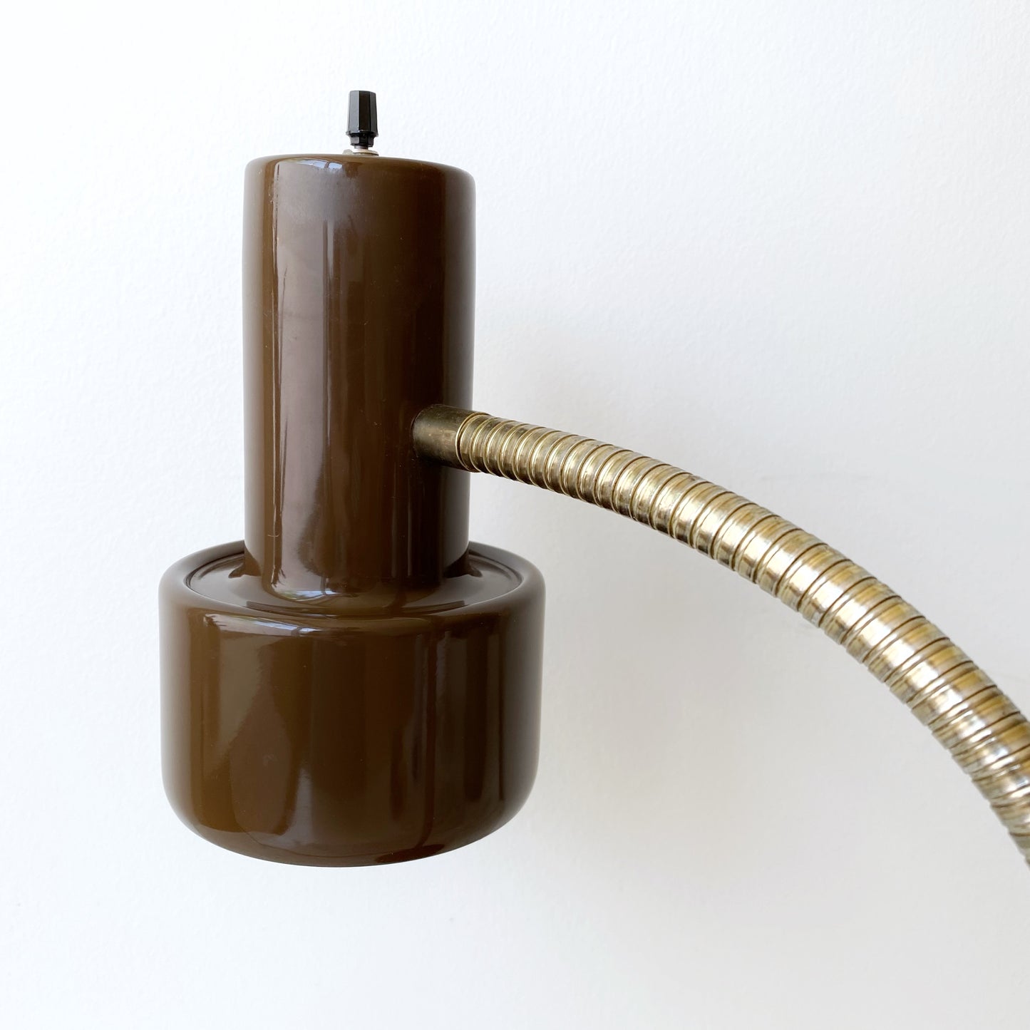Vintage Brown Enamel Desk Lamp