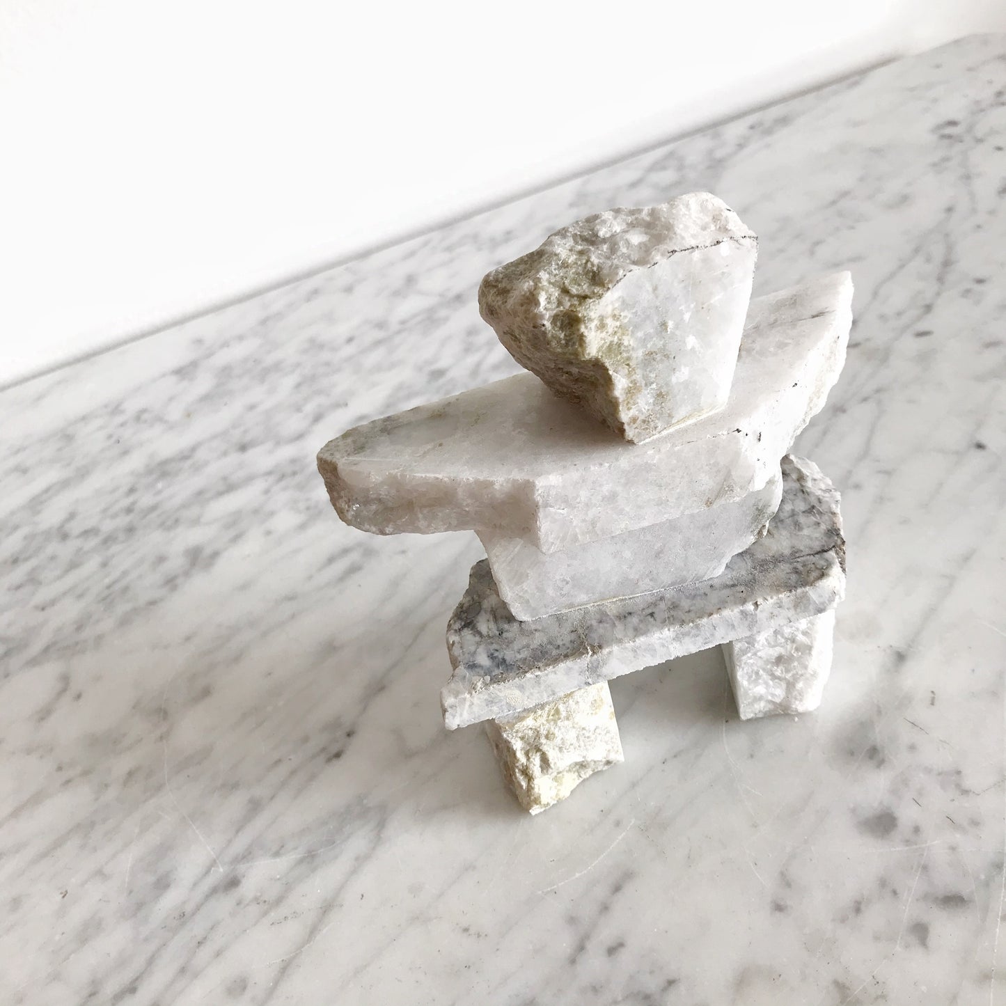 Granite Inukshuk Statue/Bookend, Canada