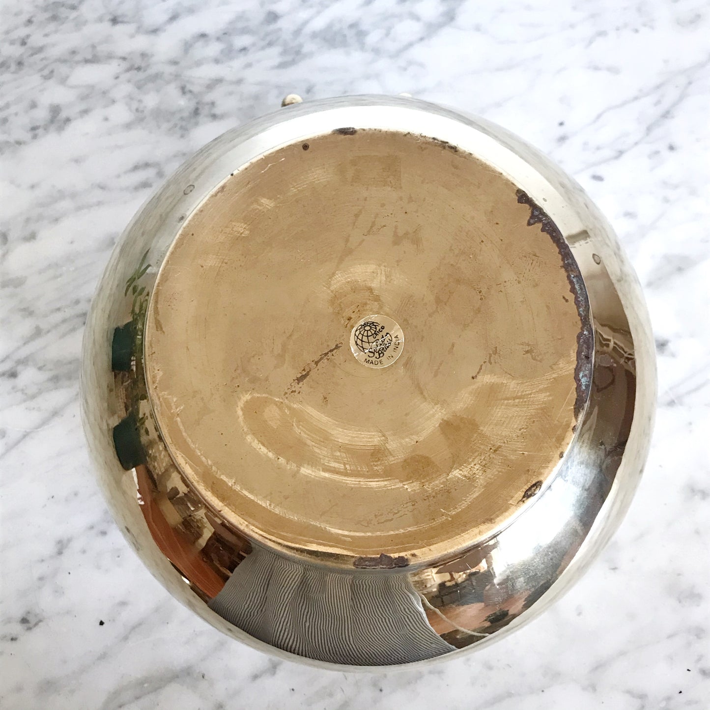Large Vintage Brass Planter