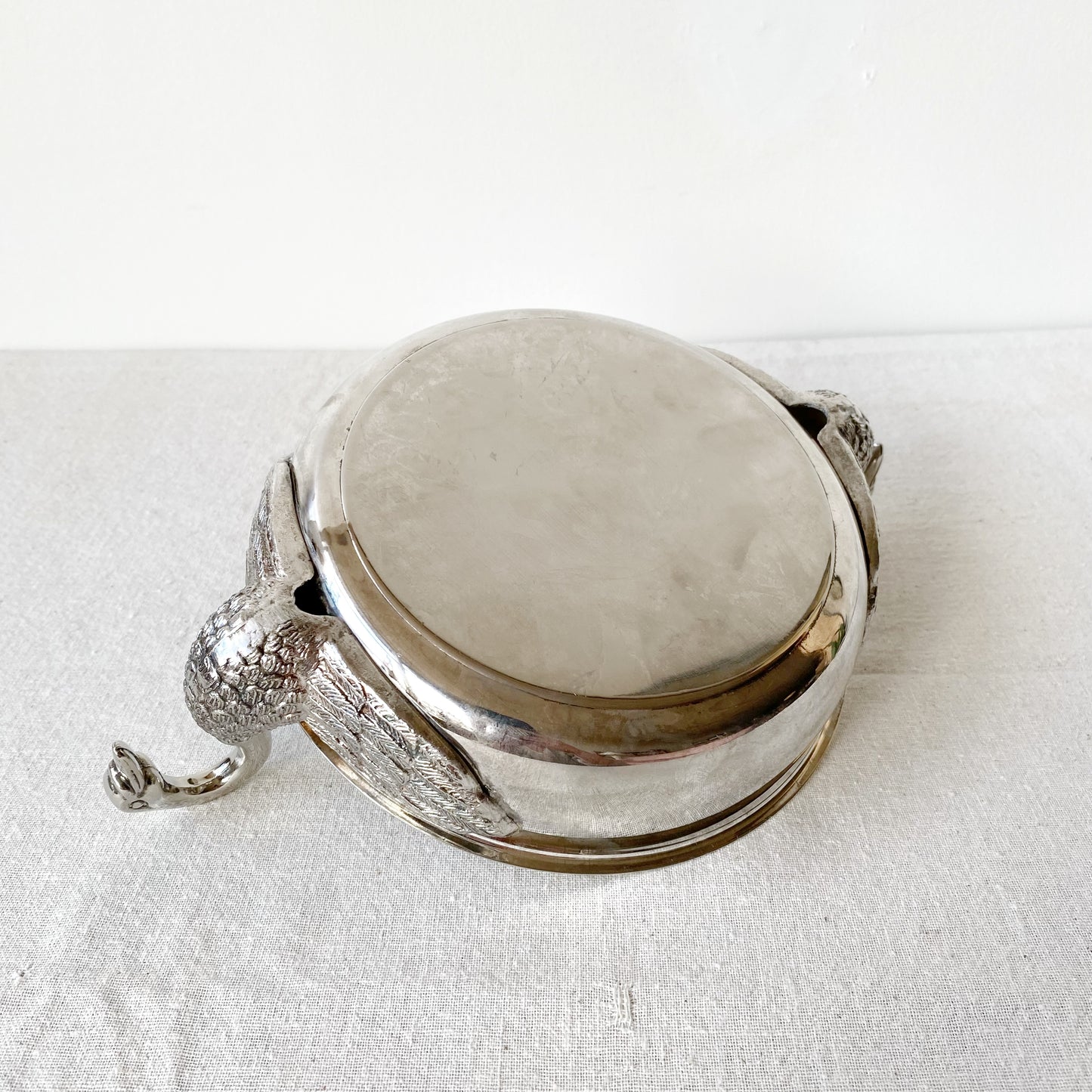 Vintage Silver-plated Dual Swan Bowl