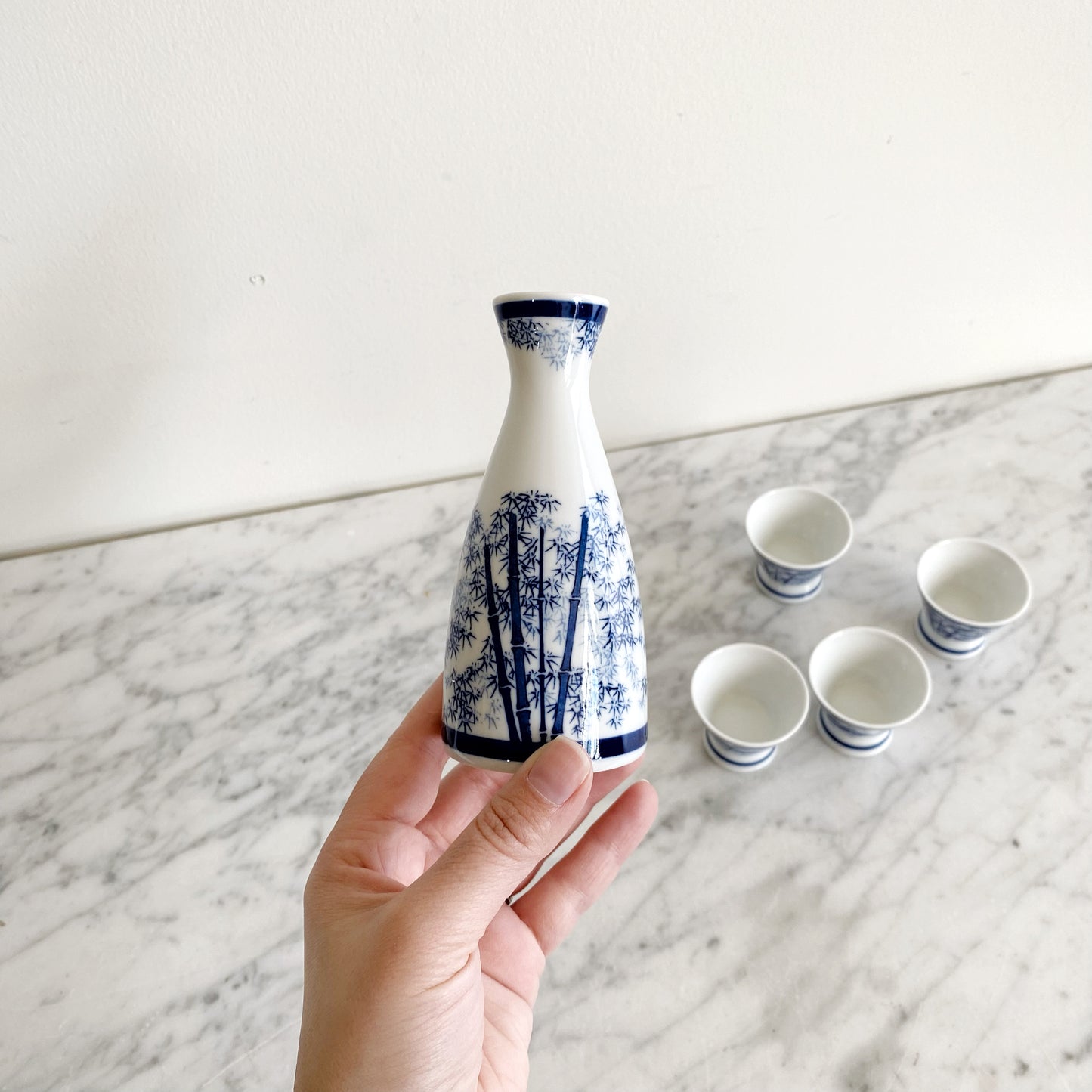 Vintage Porcelain Sake Set (5-piece)