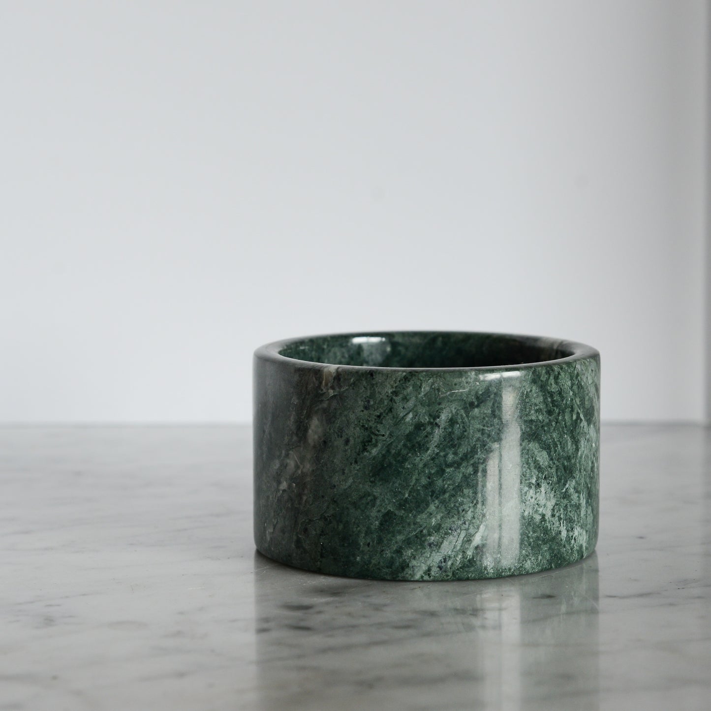 Vintage Green Marble Bottle Holder / Catchall