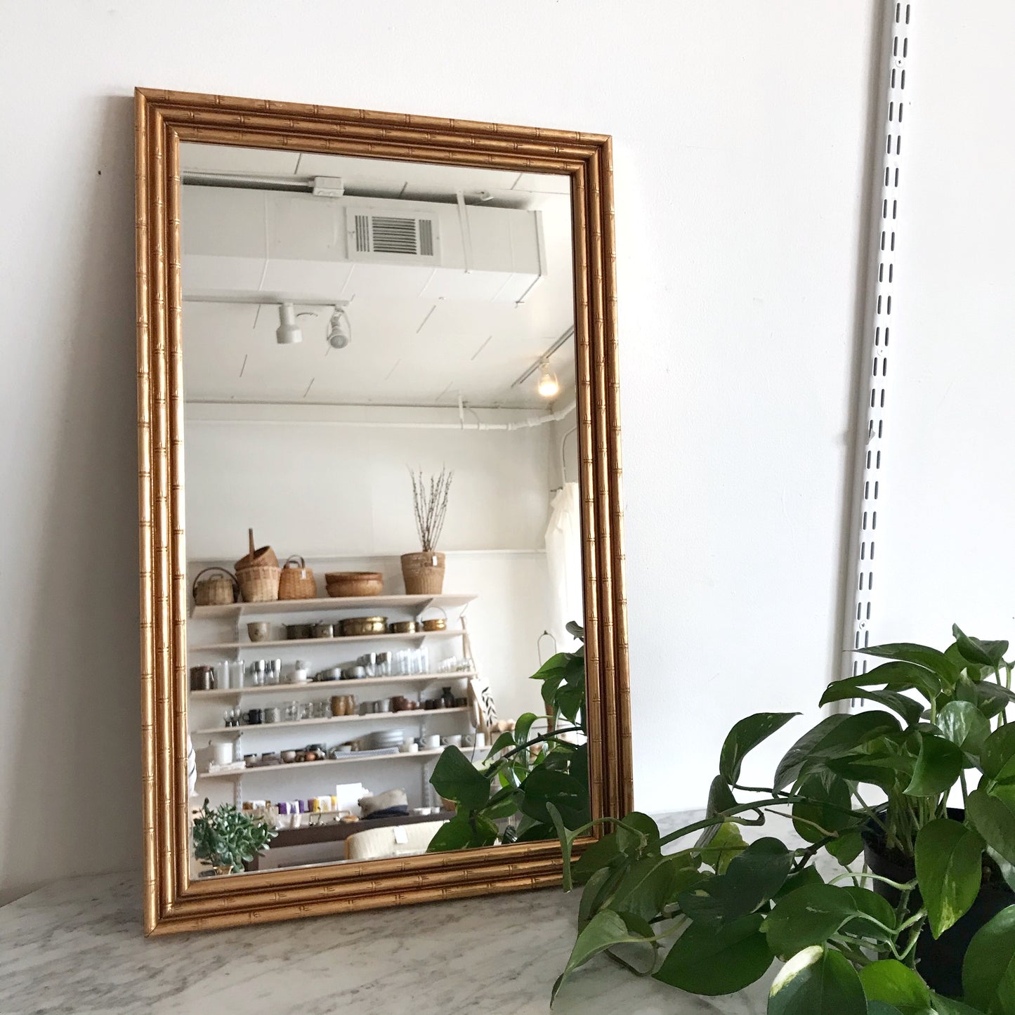 Vintage Gold Faux-Bamboo Mirror (16.25 x 26.25)
