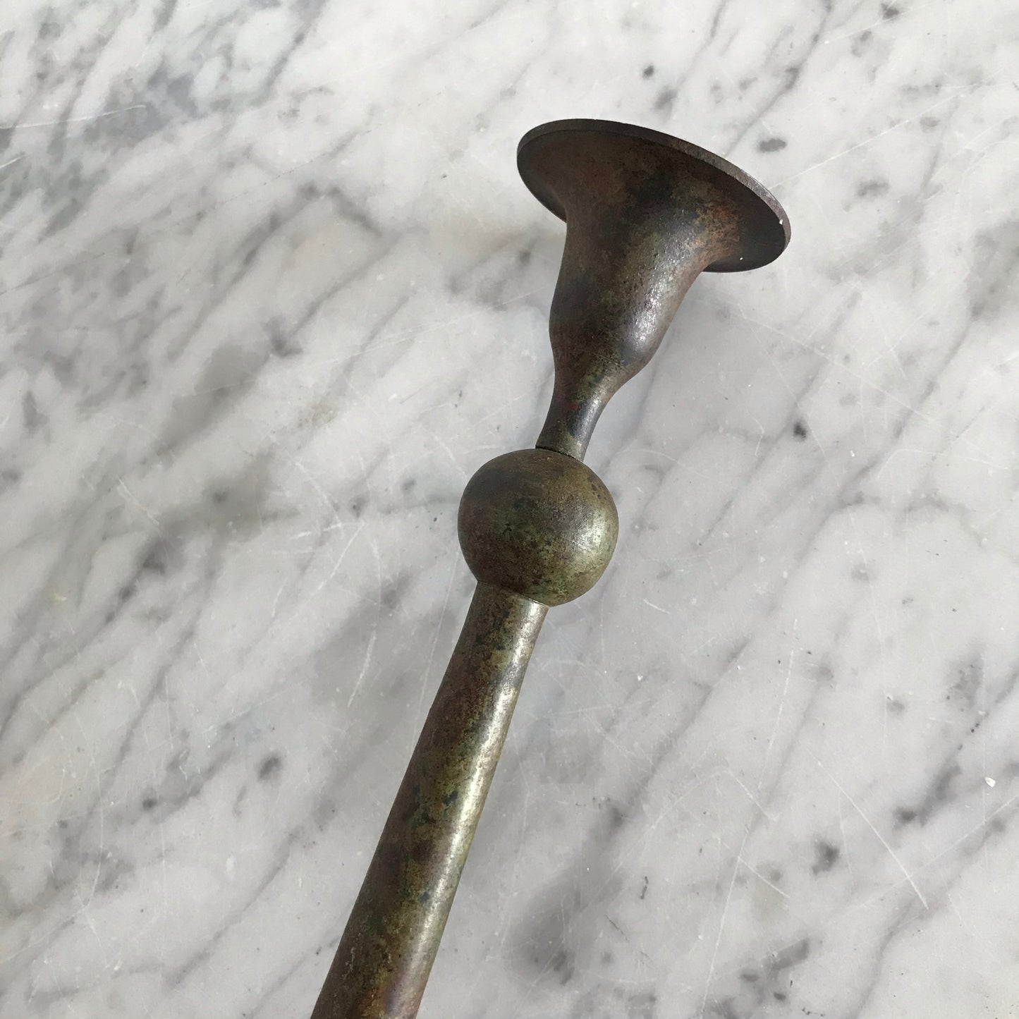 X-Tall Vintage Candle Holder with Patina