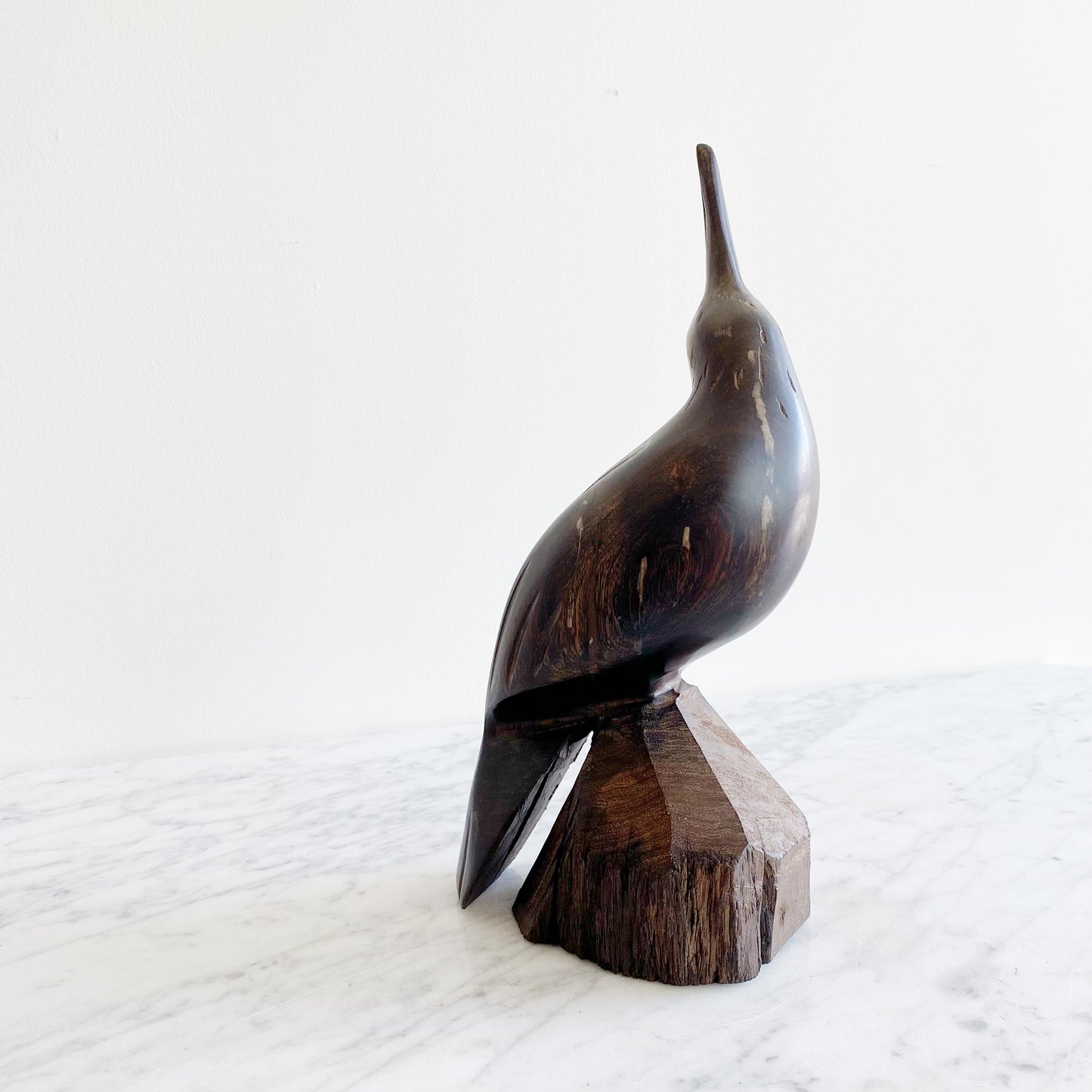 Large Vintage Ironwood Partridge Statue, 11.5”