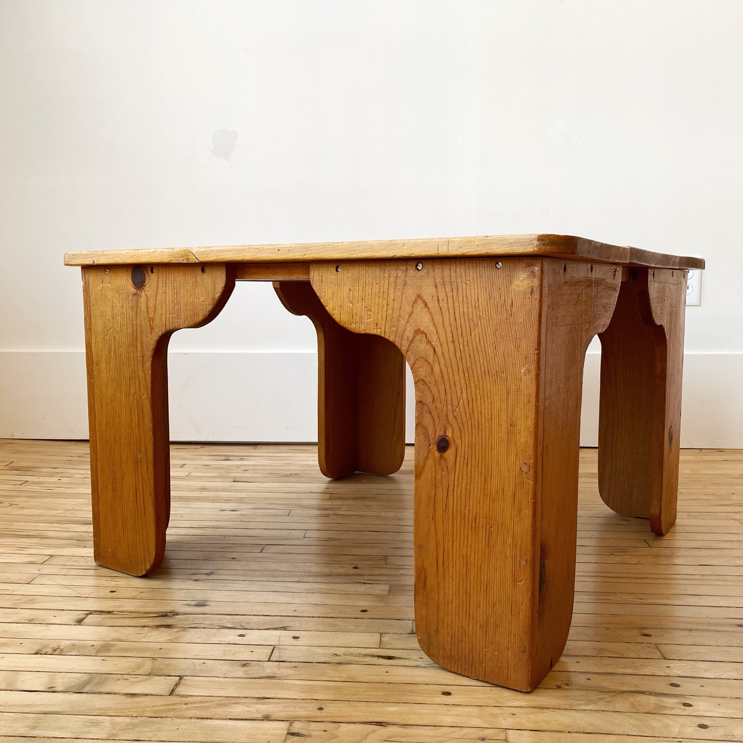 Vintage Handcrafted Folksy Coffee Table