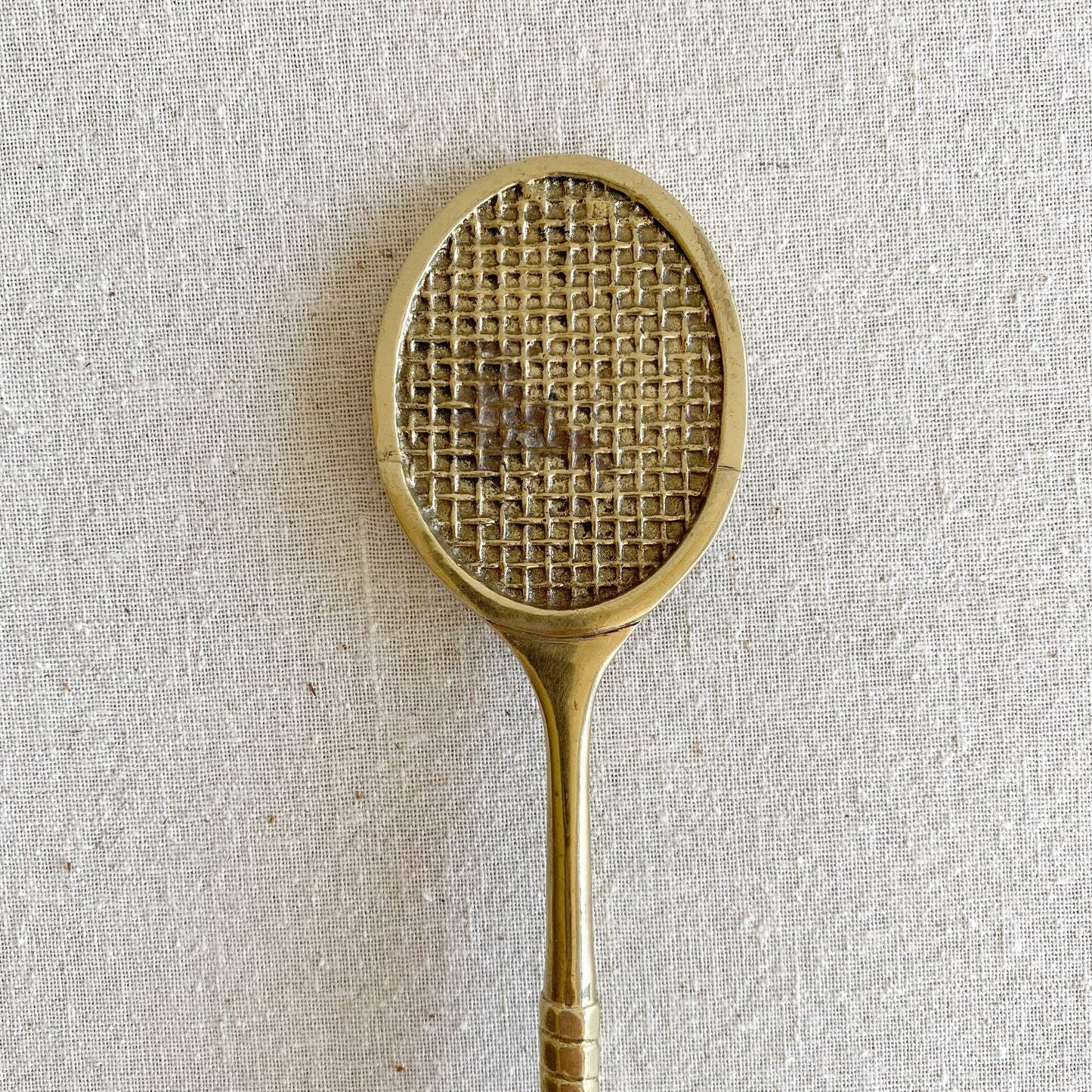 Vintage Brass Tennis Racket Shoehorn