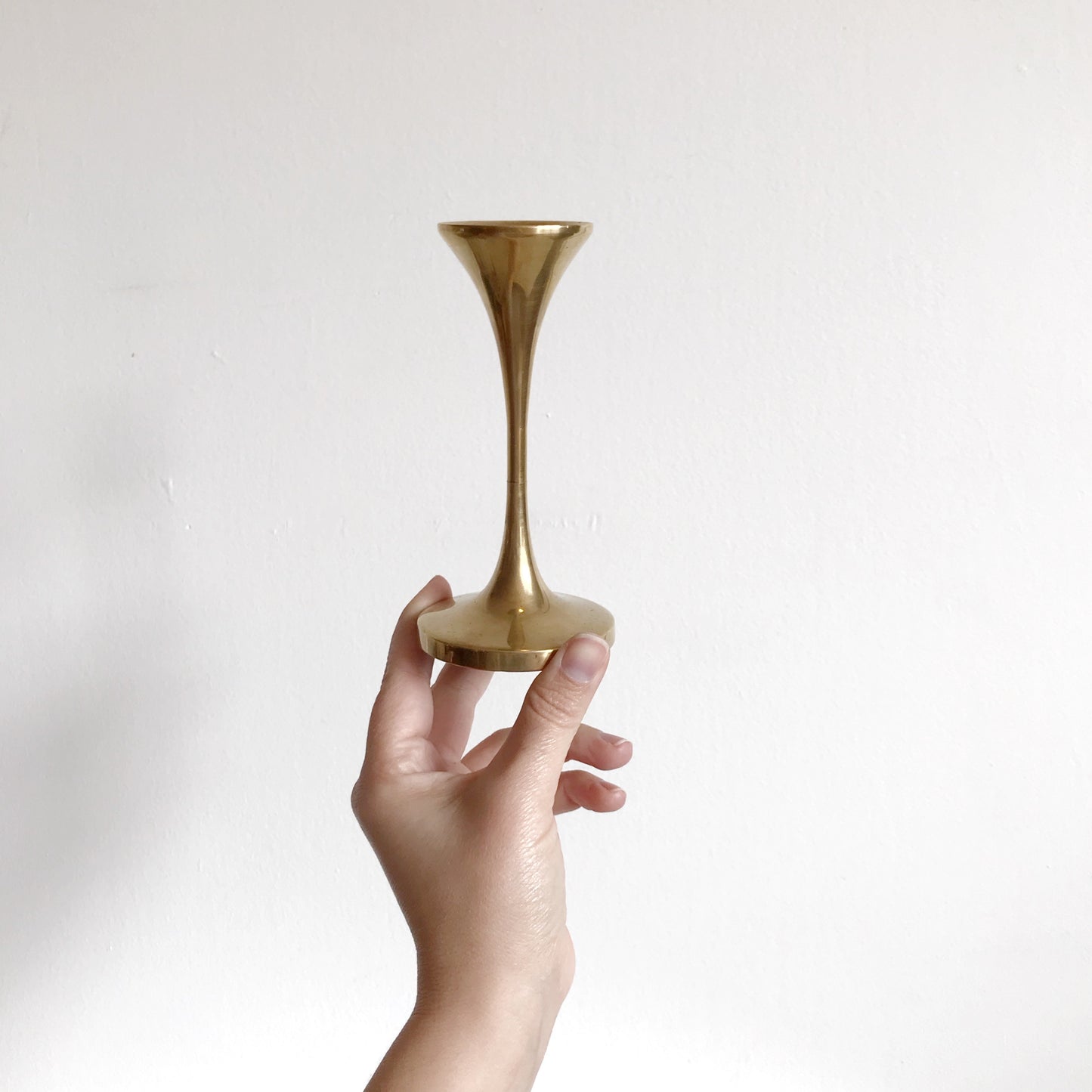 Vintage Danish Brass Candle Holder