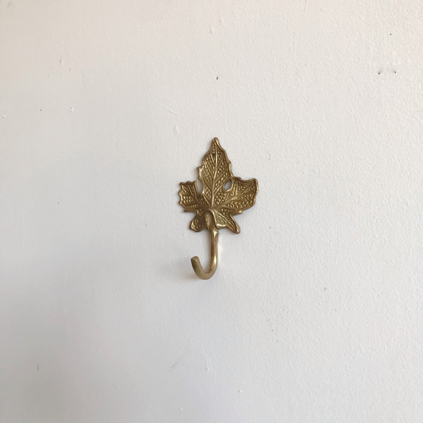 Found Brass Leaf Wall Hook