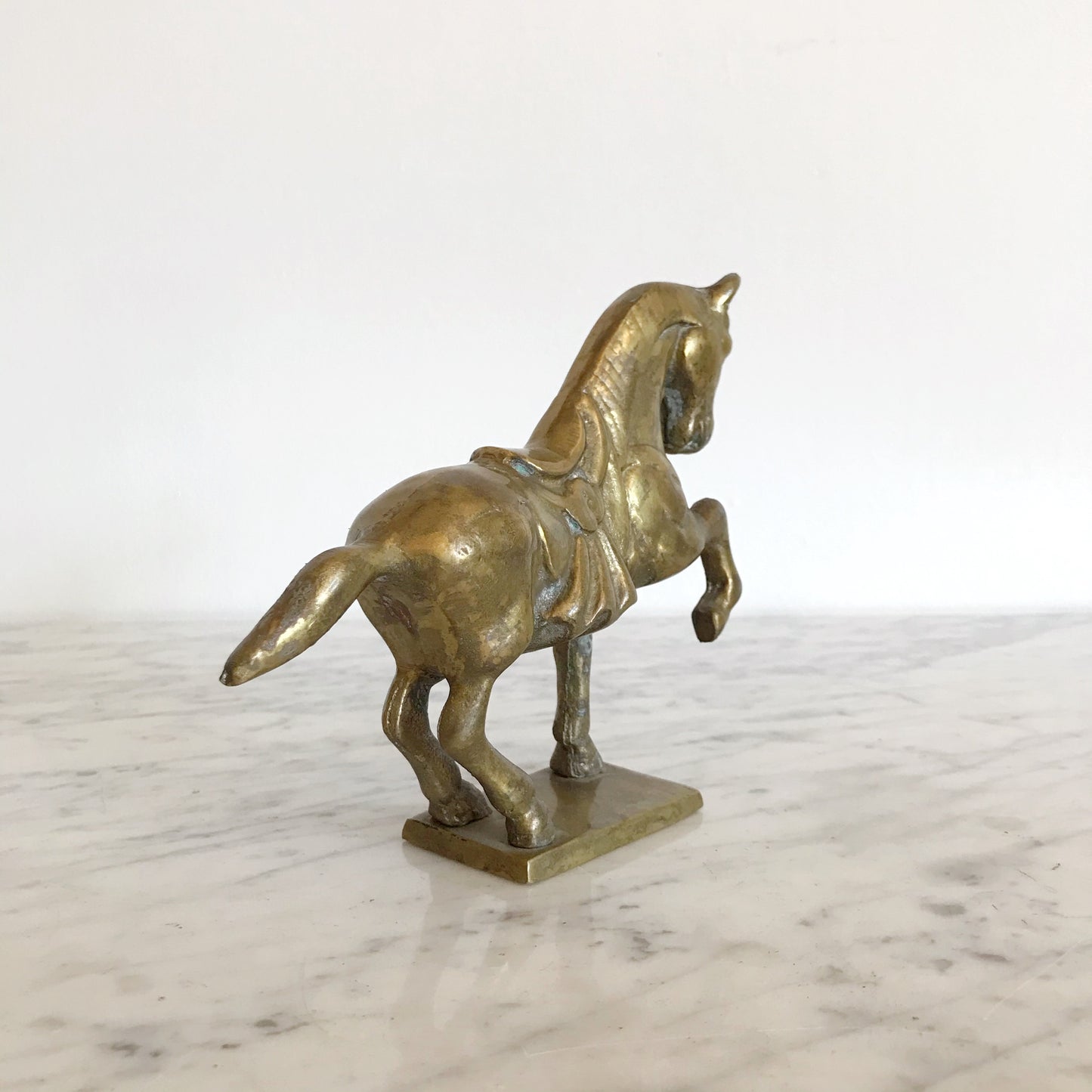 Vintage Brass Horse Sculpture