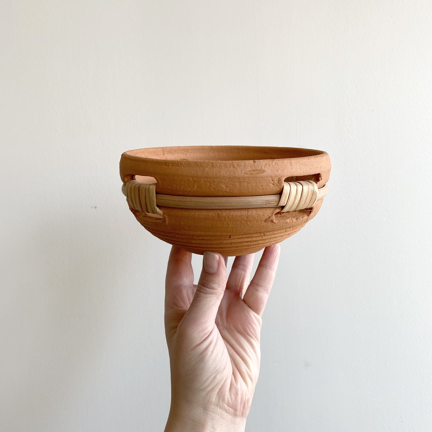Set of Vintage Terra-cotta Clay Nesting Bowls
