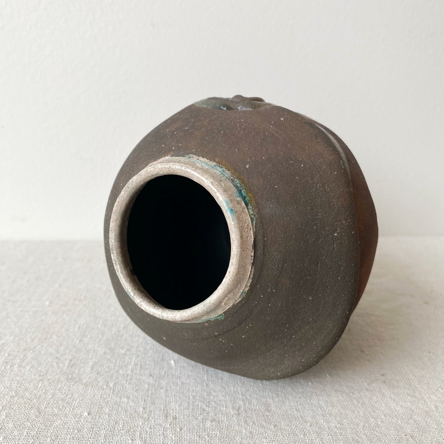 Vintage Raku Art Pottery Vase