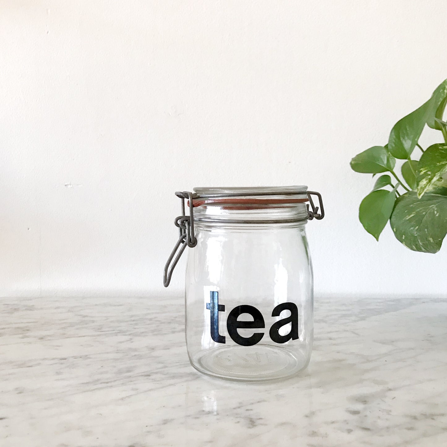 Vintage Glass “Tea” Jar
