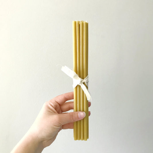 Bundle of 10” Beeswax Candles, 12 ct