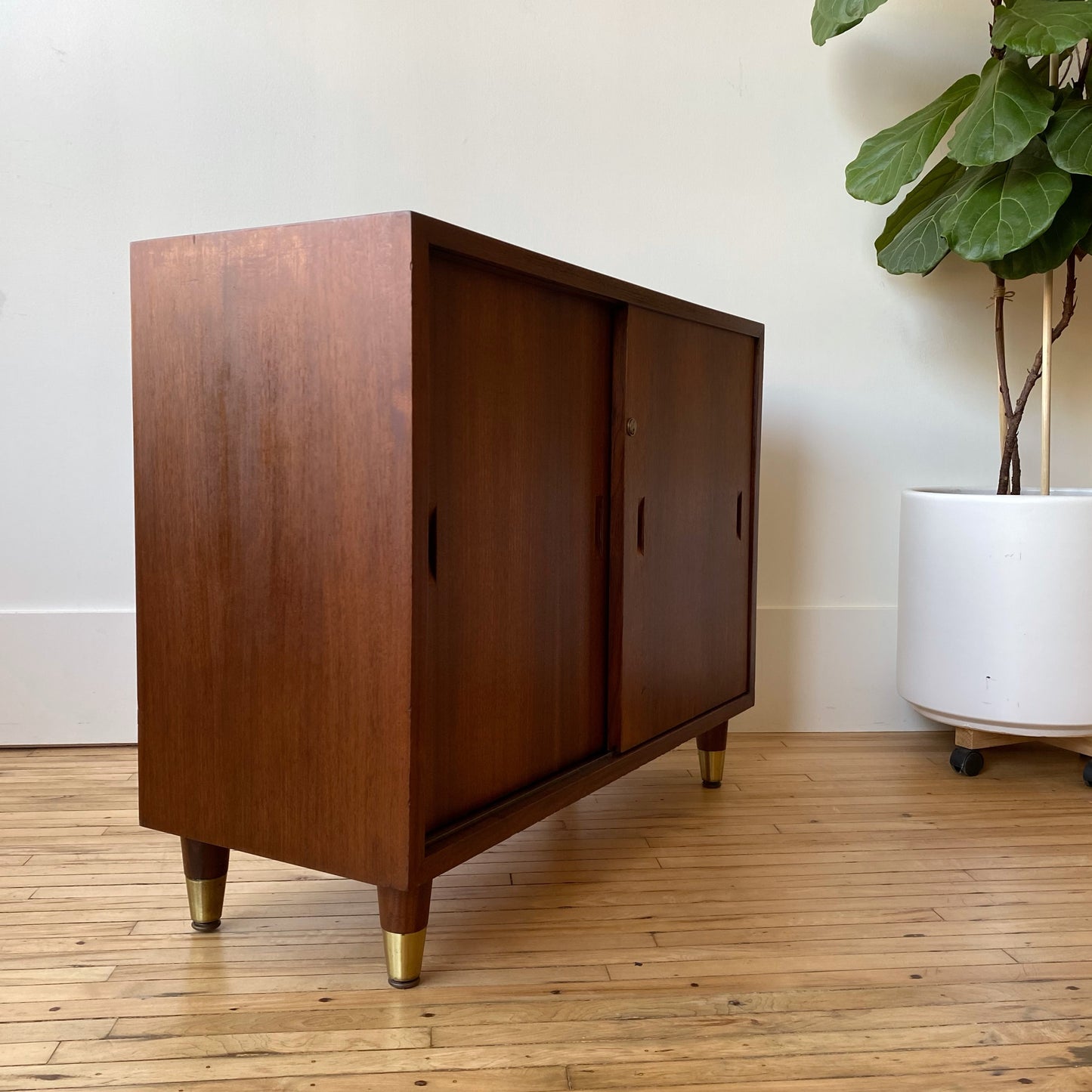 Petite Vintage MCM Storage Cabinet, Restored
