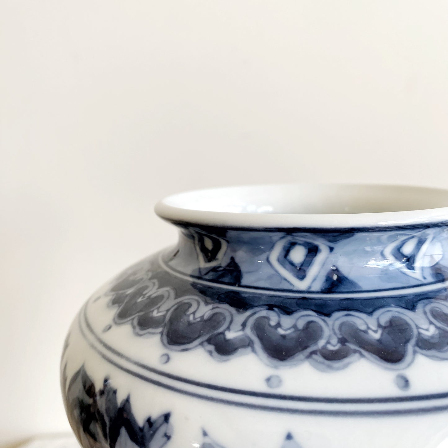 Vintage Hand-painted Porcelain Vessel