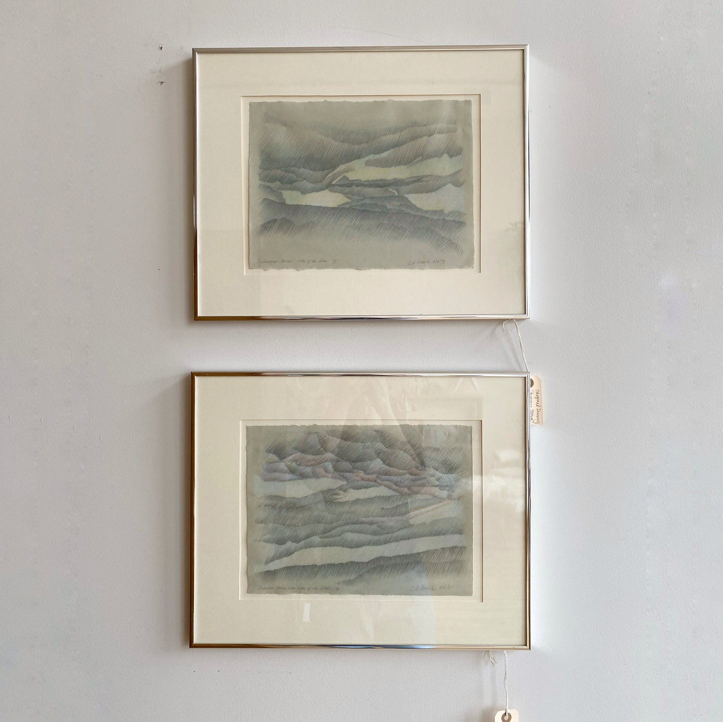 Vintage Original Drawing “Summer Storm Over Lake Of The Isle”