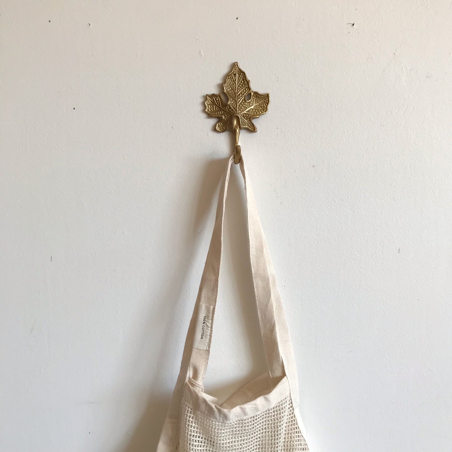Found Brass Leaf Wall Hook
