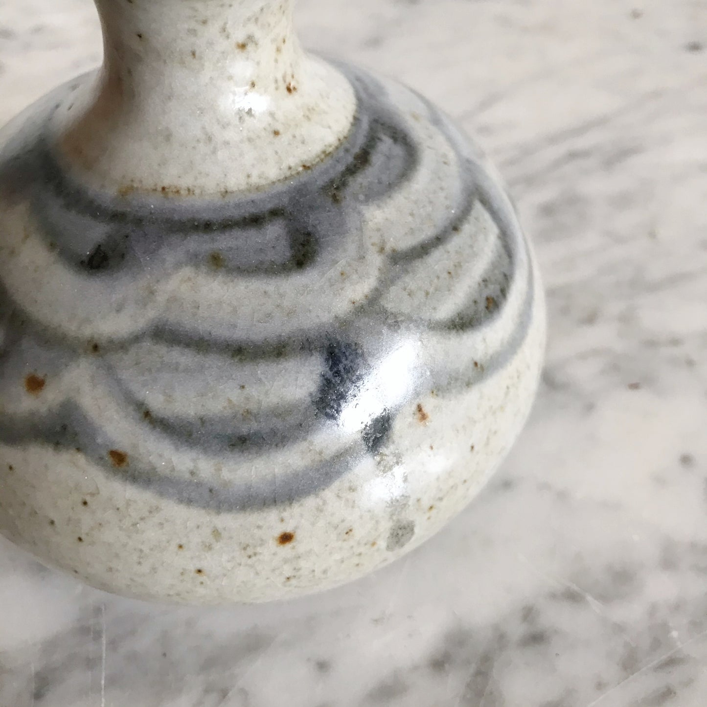 Vintage Blue Wave Pottery Vase