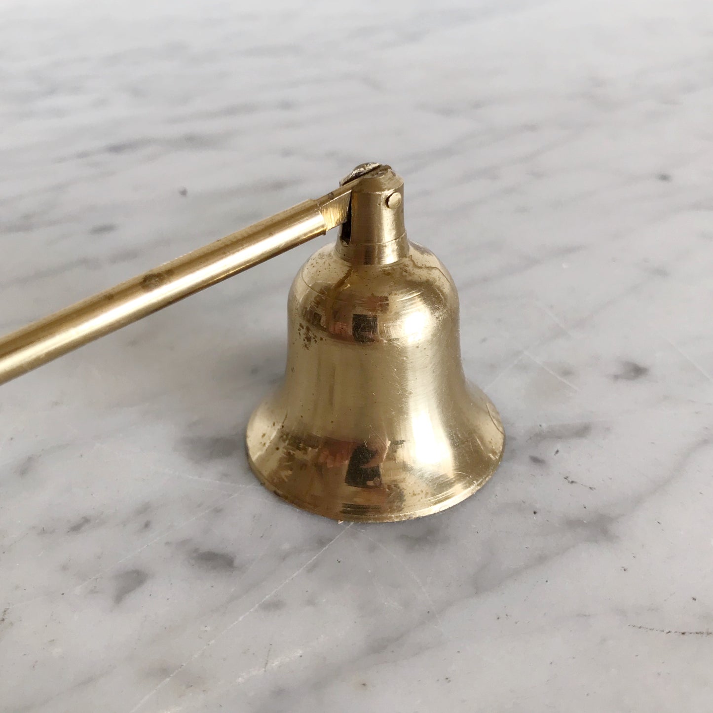 Vintage Brass Candle Snuffer with Fluted Handle