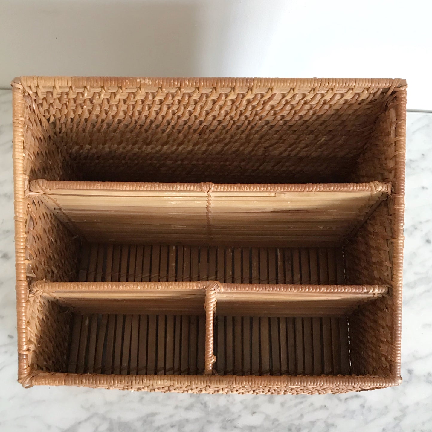 Large Wicker Desk Organizer Sorter