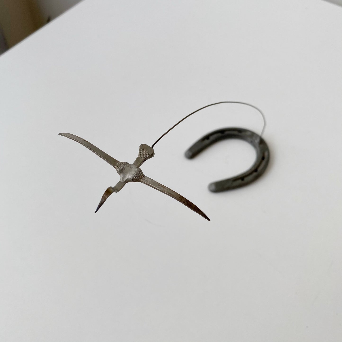 Vintage Bird on Wire Sculpture