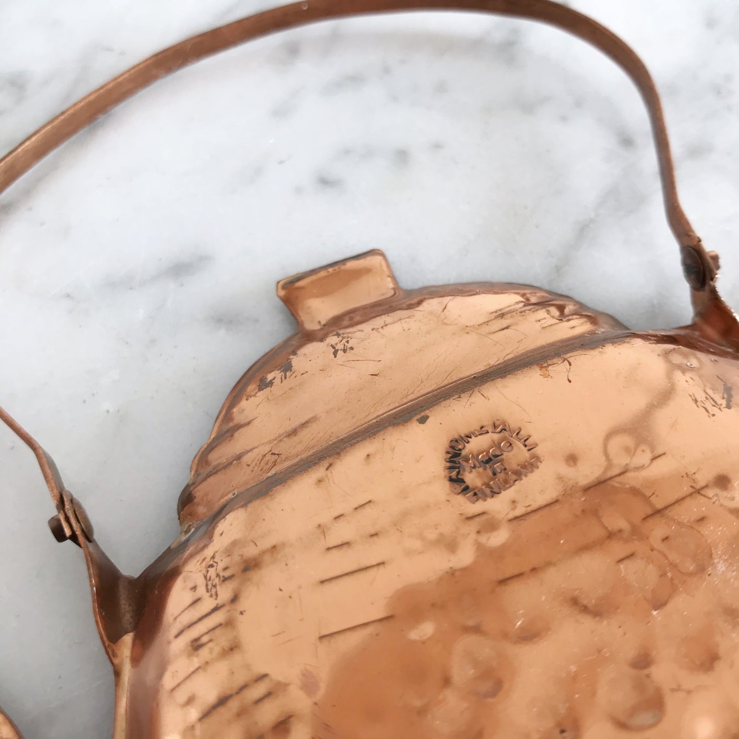 Vintage Copper Teapot Hook, Finland