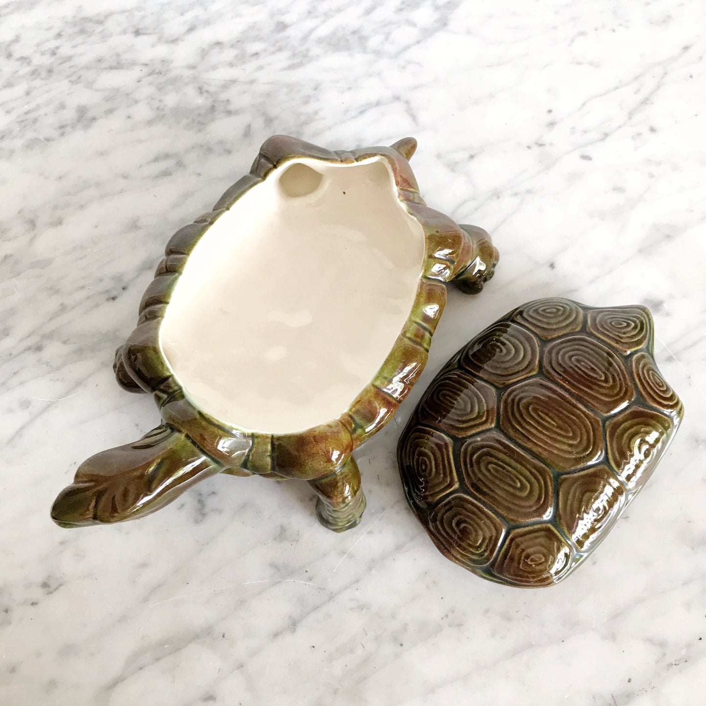 XL Vintage Ceramic Turtle Box