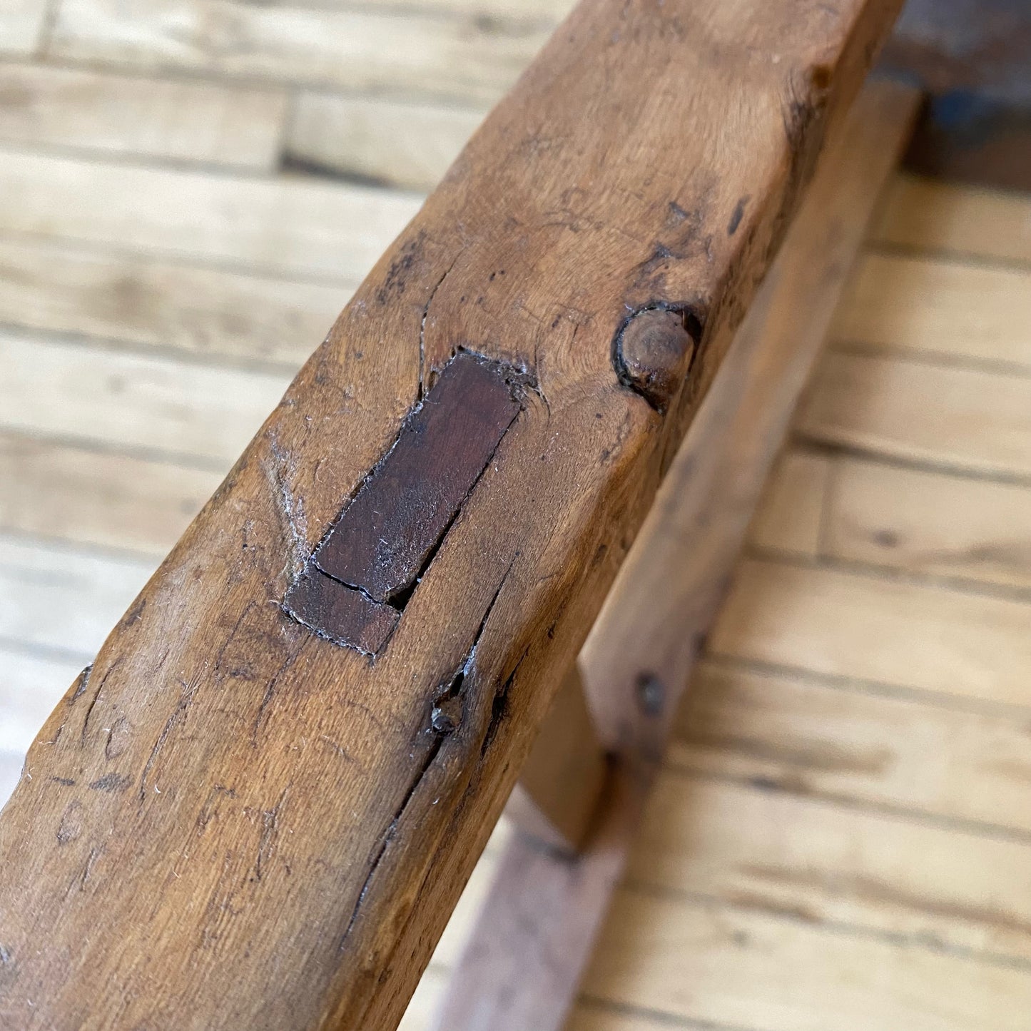 Antique Primitive Wood Stool