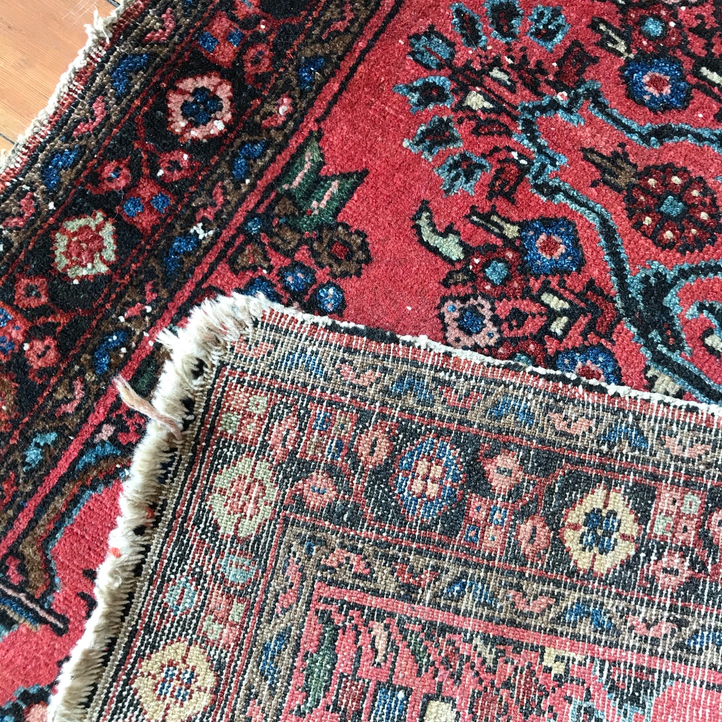 “LAURA” Vintage Hand-Knotted Rug (2.7 x 4)