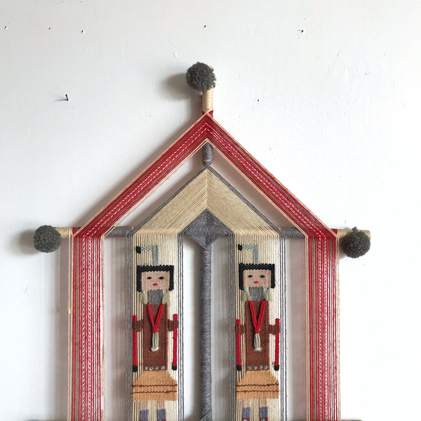 Vintage Wall Hanging, Fiber Art