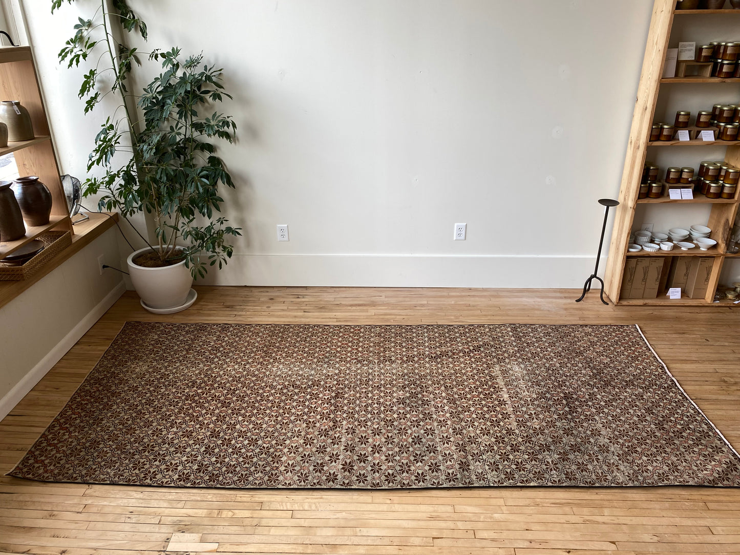 PENNY Vintage Hand-knotted Runner Rug (4’5” x 10’2”)