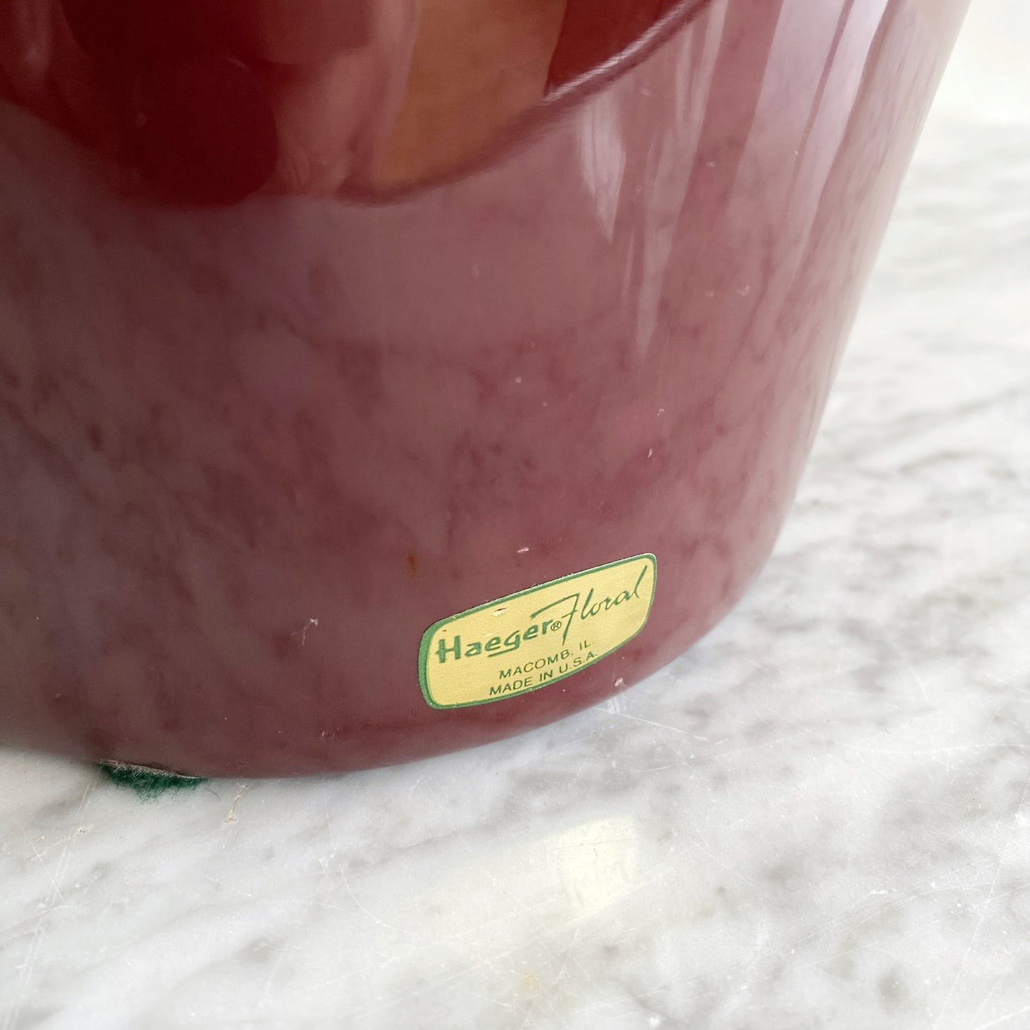 Oversized Vintage Burgundy Ceramic Vase by Haeger, 13”