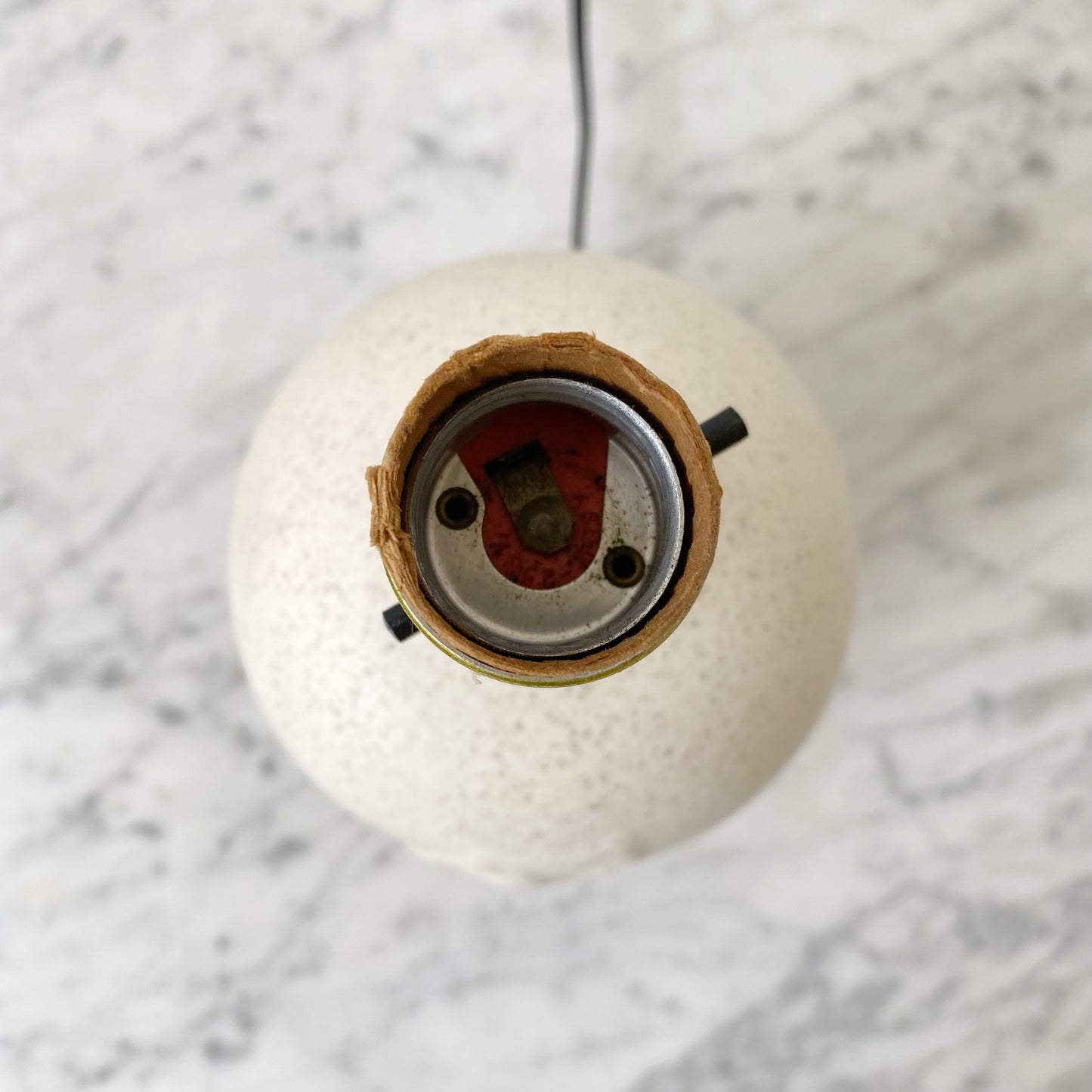 Petite Vintage Ceramic Lamp with Iris