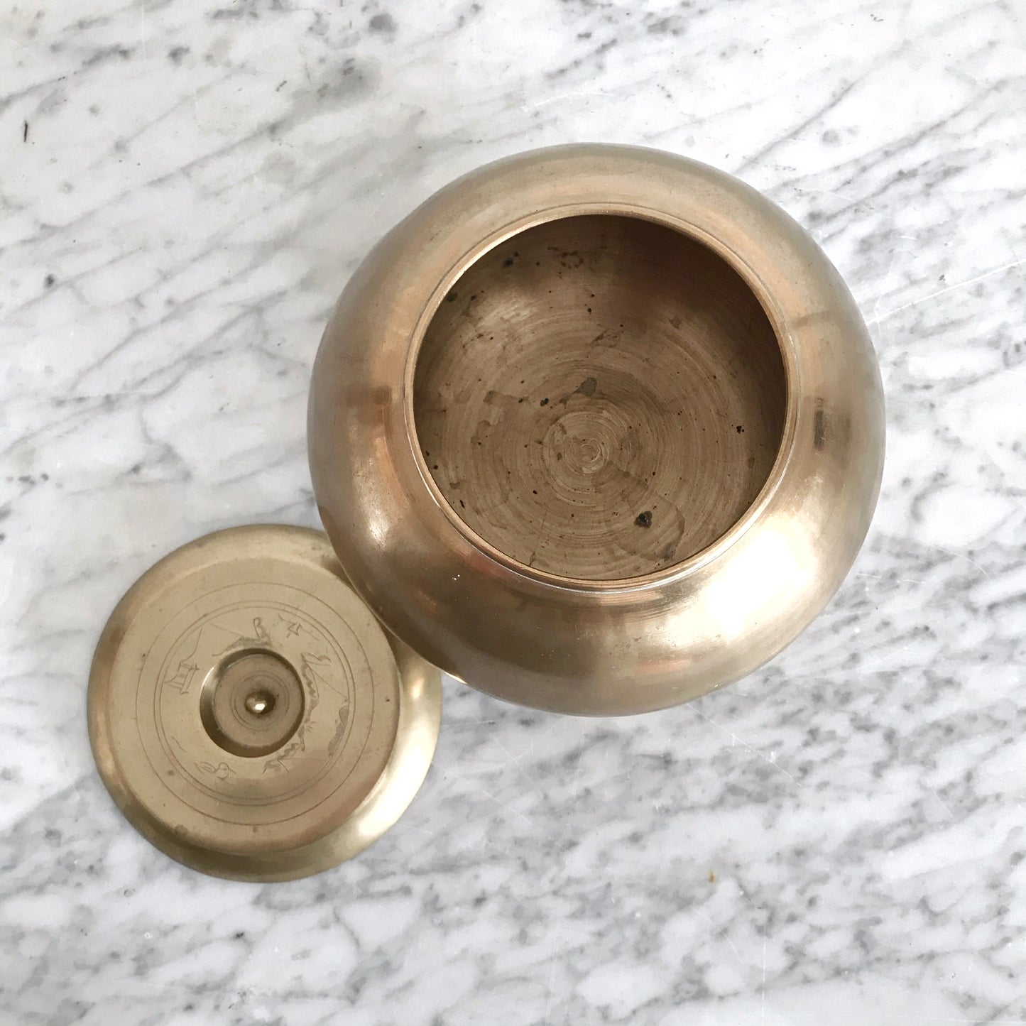 Heavy Vintage Brass Container
