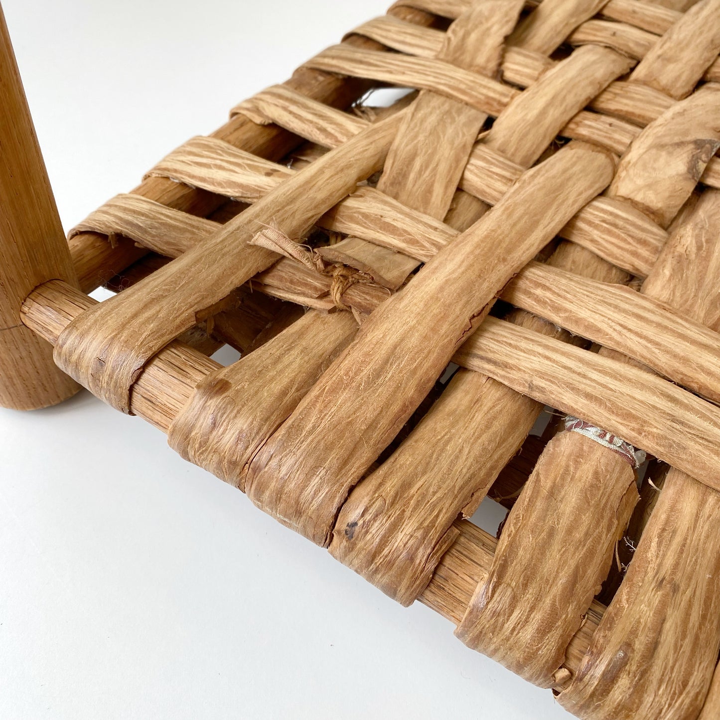 Antique Handcrafted Heirloom Woven Stool