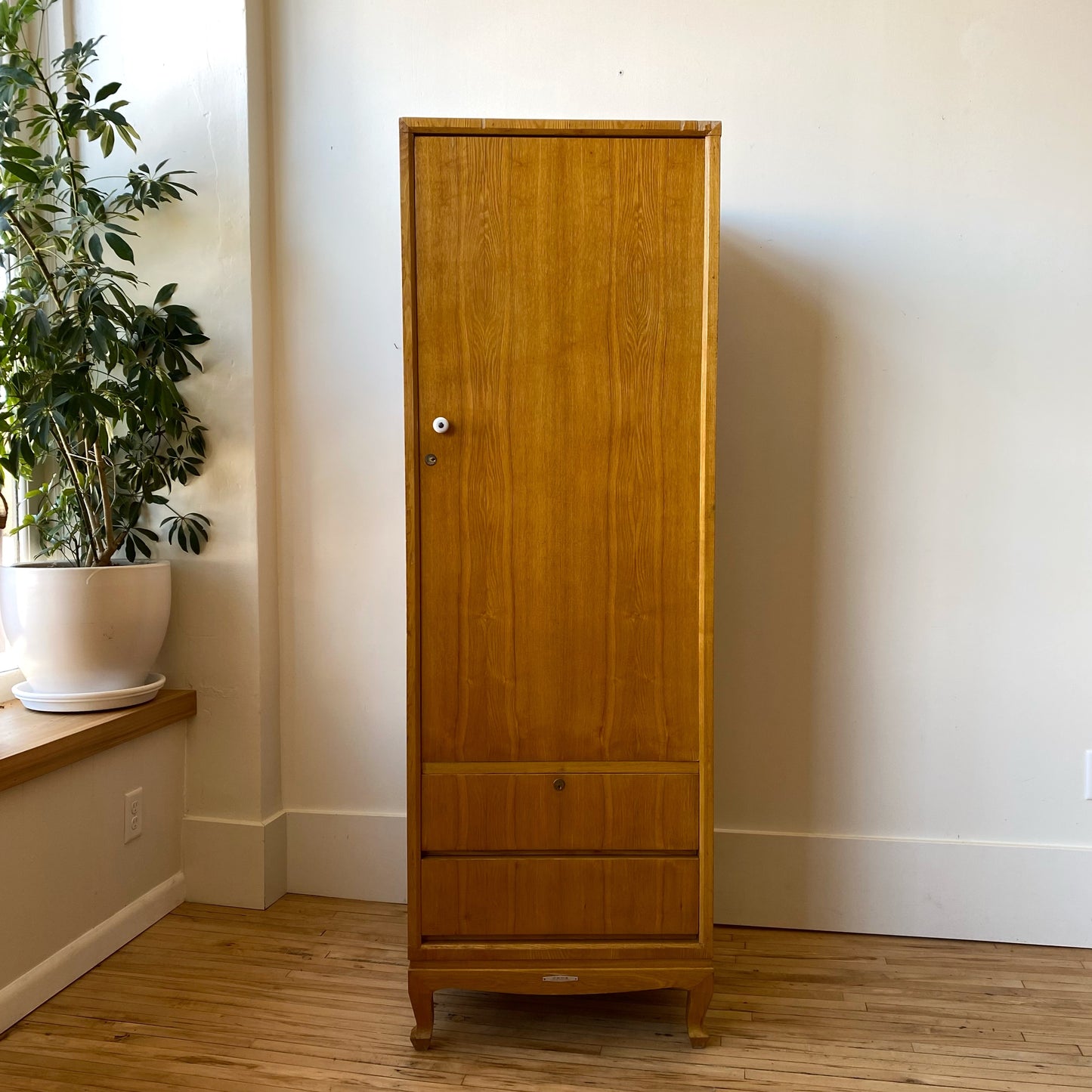Vintage Wooden Wardrobe Cupboard