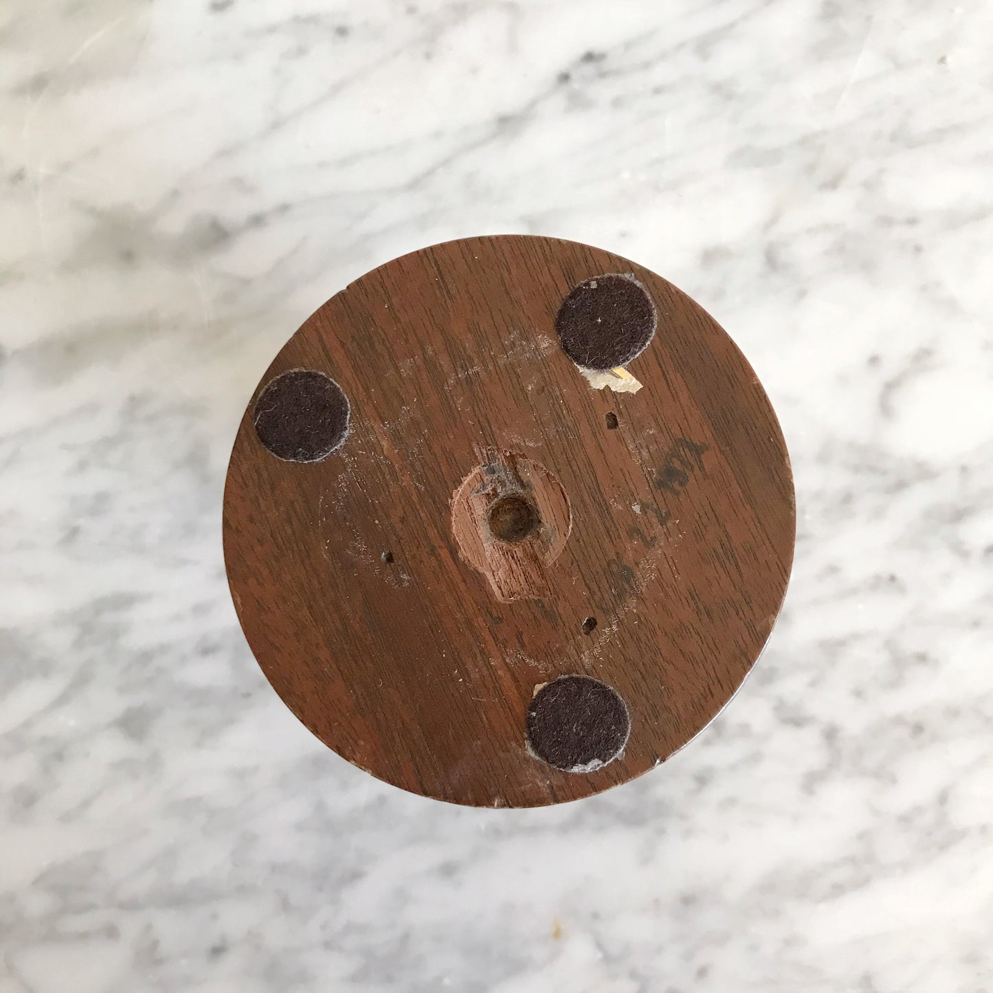 MCM Turned Wood Candlestick Holder