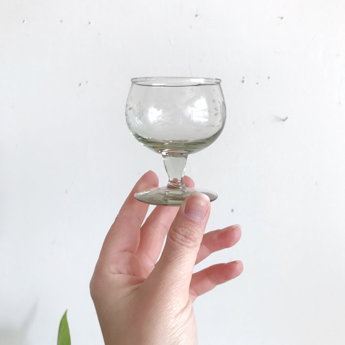 Set of Blown-glass Stemmed Glasses