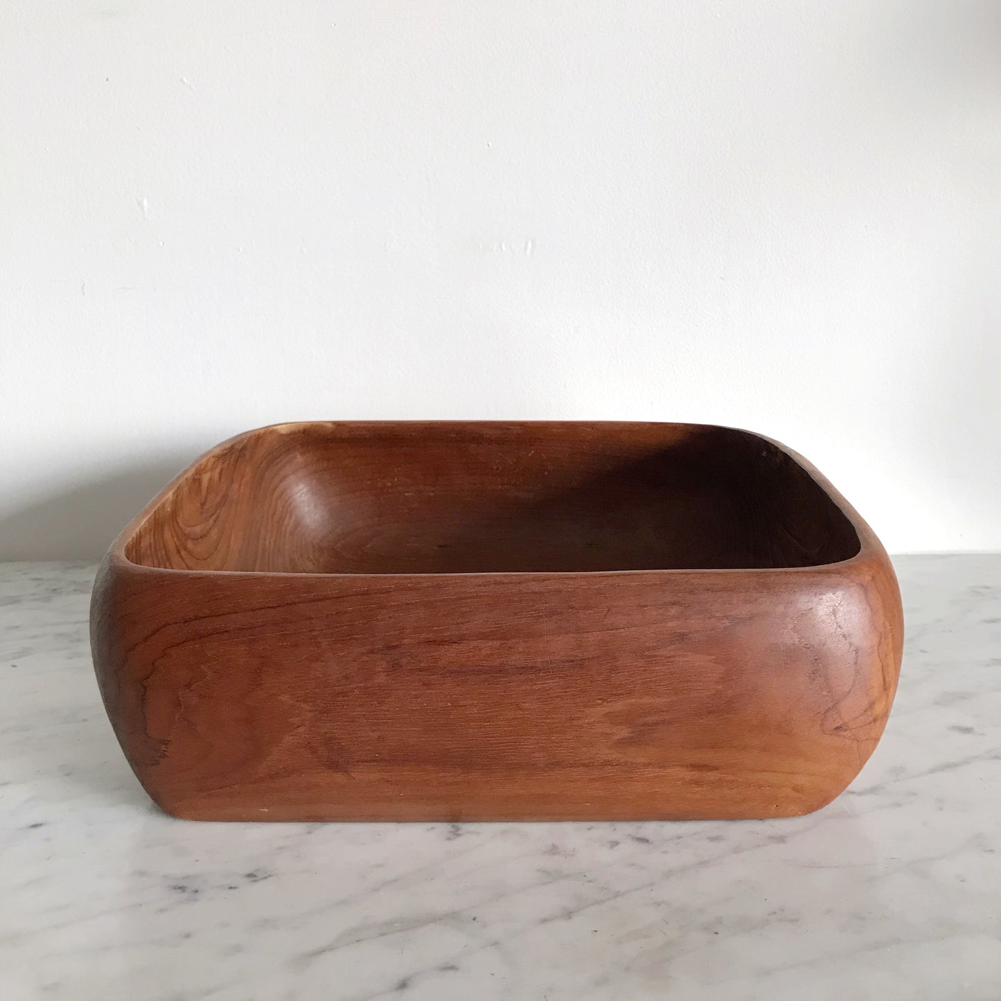 Vintage Square Wood 7-Piece Serving Bowl Set