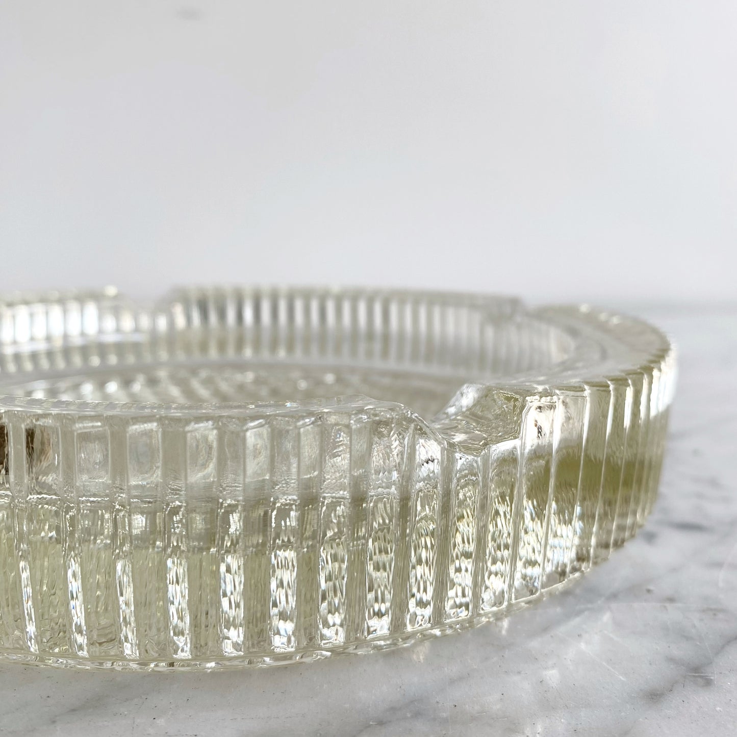 XL Vintage Glam Deco Glass Ashtray