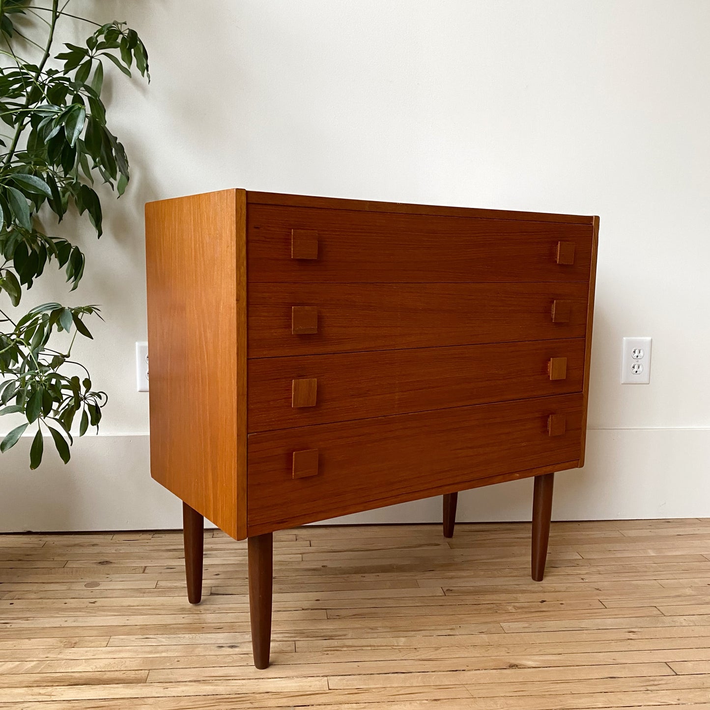 Petite Teak Scandinavian Chest of Drawers
