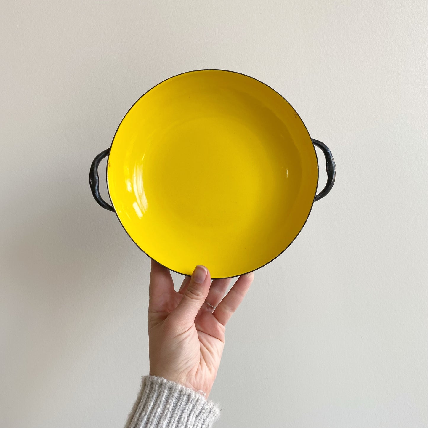 Set of 3 MCM Enamel Pans, Primary Colors